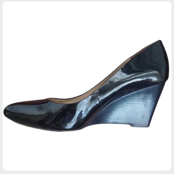 Via Spiga Foster Patent Leather Wedge Shoe size 8.5 - Picture 3 of 8